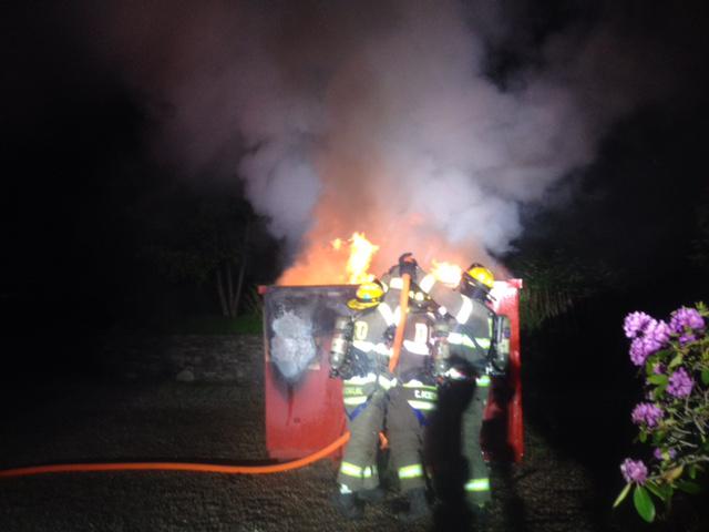 Late Night Dumpster Fire - Dunn's Corners Fire Department
